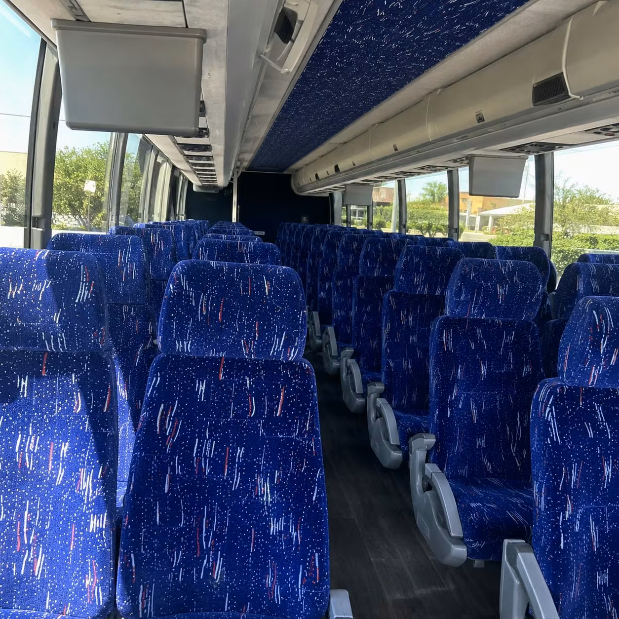56 passenger charter bus inside