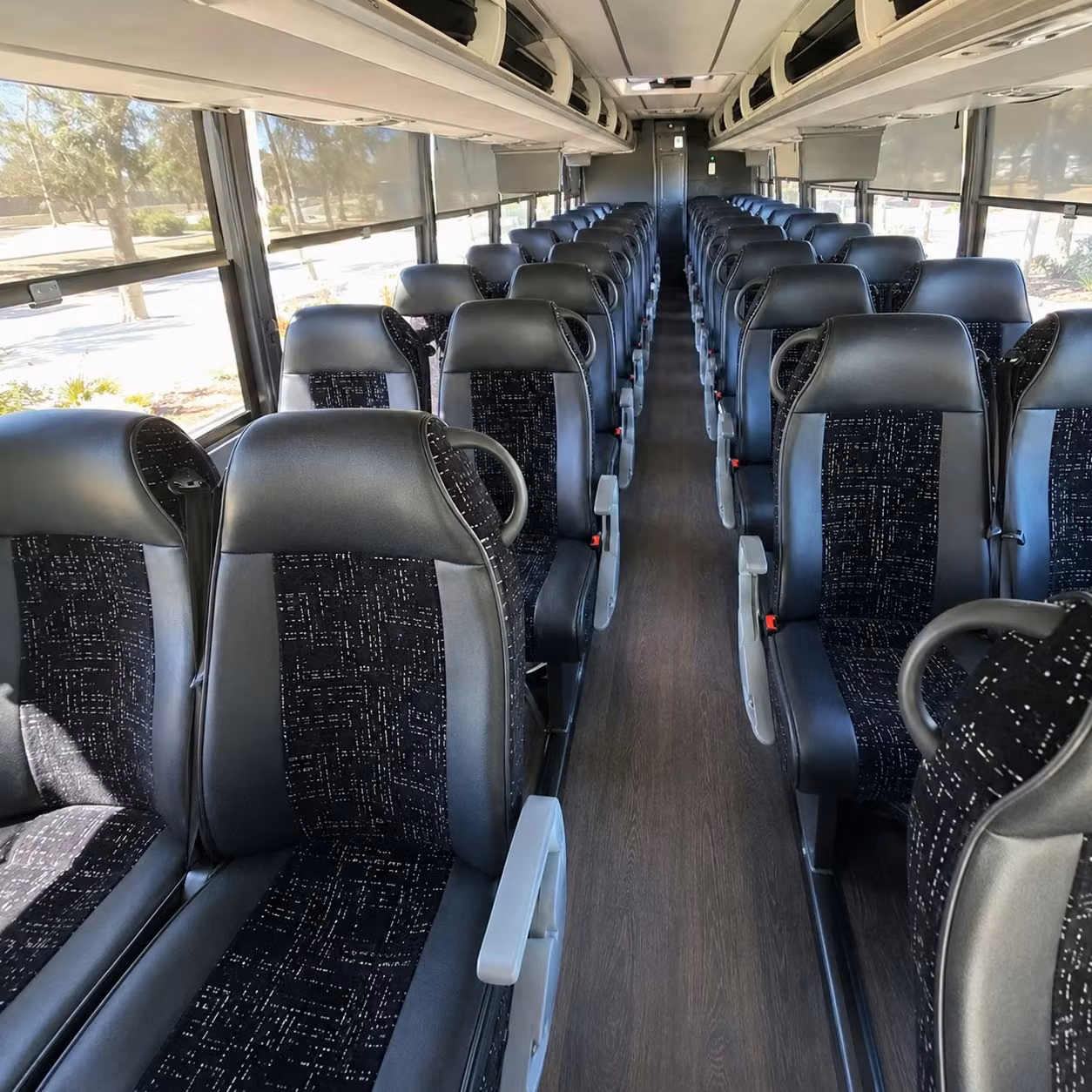tracy charter bus interior